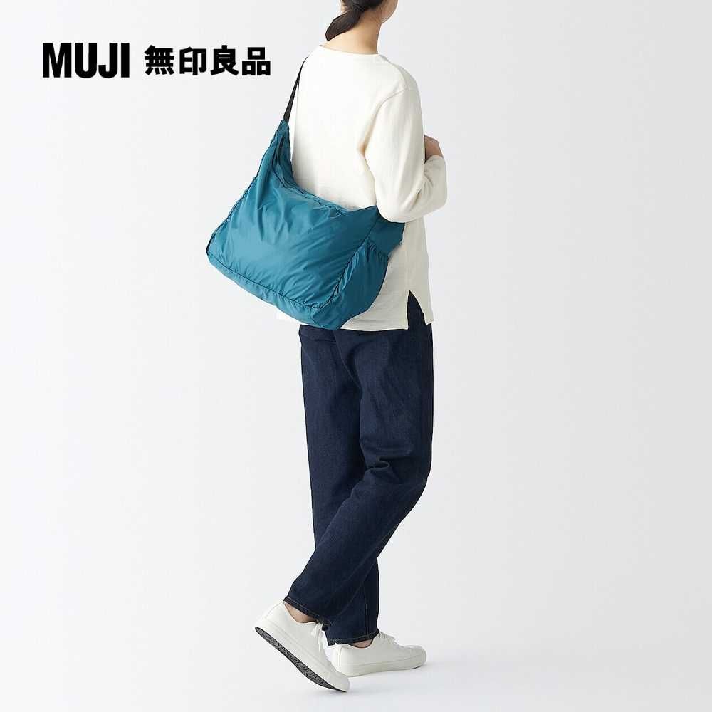 MUJI 無印良品 可折疊撥水加工聚酯纖維肩背包