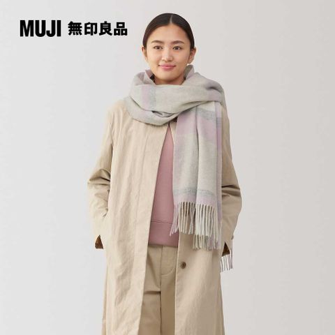 MUJI 無印良品 羊毛可當膝上毯大判披肩