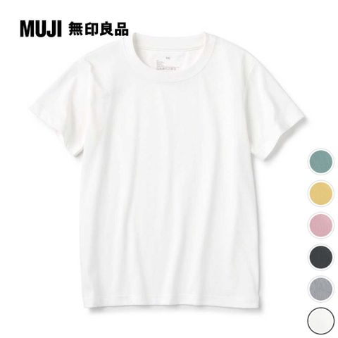 MUJI 無印良品 兒童棉混聚酯纖維圓領短袖T恤