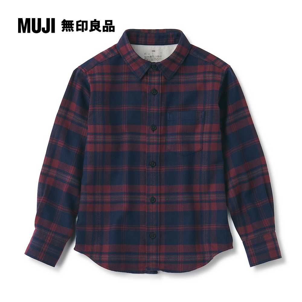 MUJI 無印良品 兒童雙面起毛法蘭絨長袖襯衫(共6色)