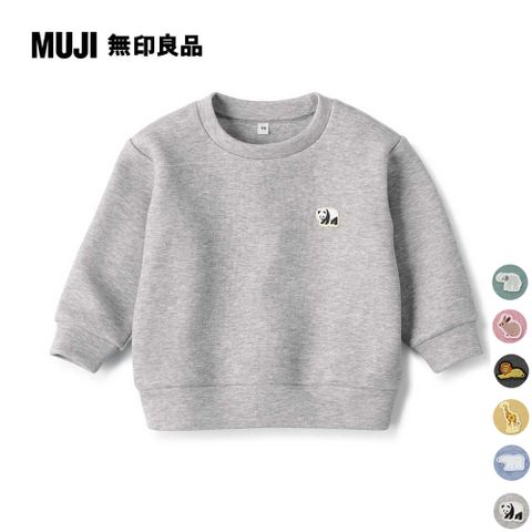 MUJI 無印良品 幼兒二重織刺繡圓領衫(共6色)