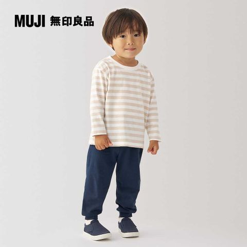 MUJI 無印良品 幼兒容易穿脫圓領長袖T恤