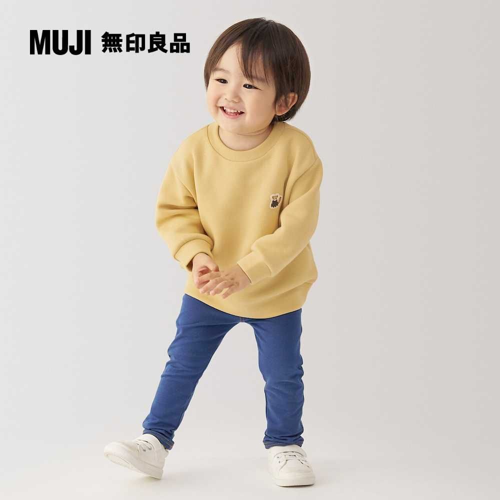 MUJI 無印良品 幼兒容易穿脫二重織刺繡裏毛圓領衫