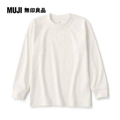 MUJI 無印良品 兒童起毛柔滑圓領長袖T恤