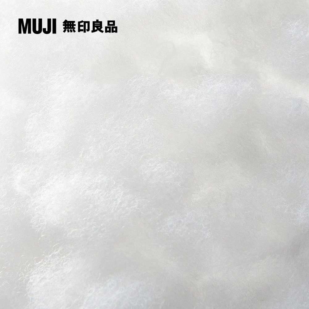 MUJI 無印良品 聚酯纖維可水洗抱枕(43x43cm)+牛津布抱枕套(暗藍)