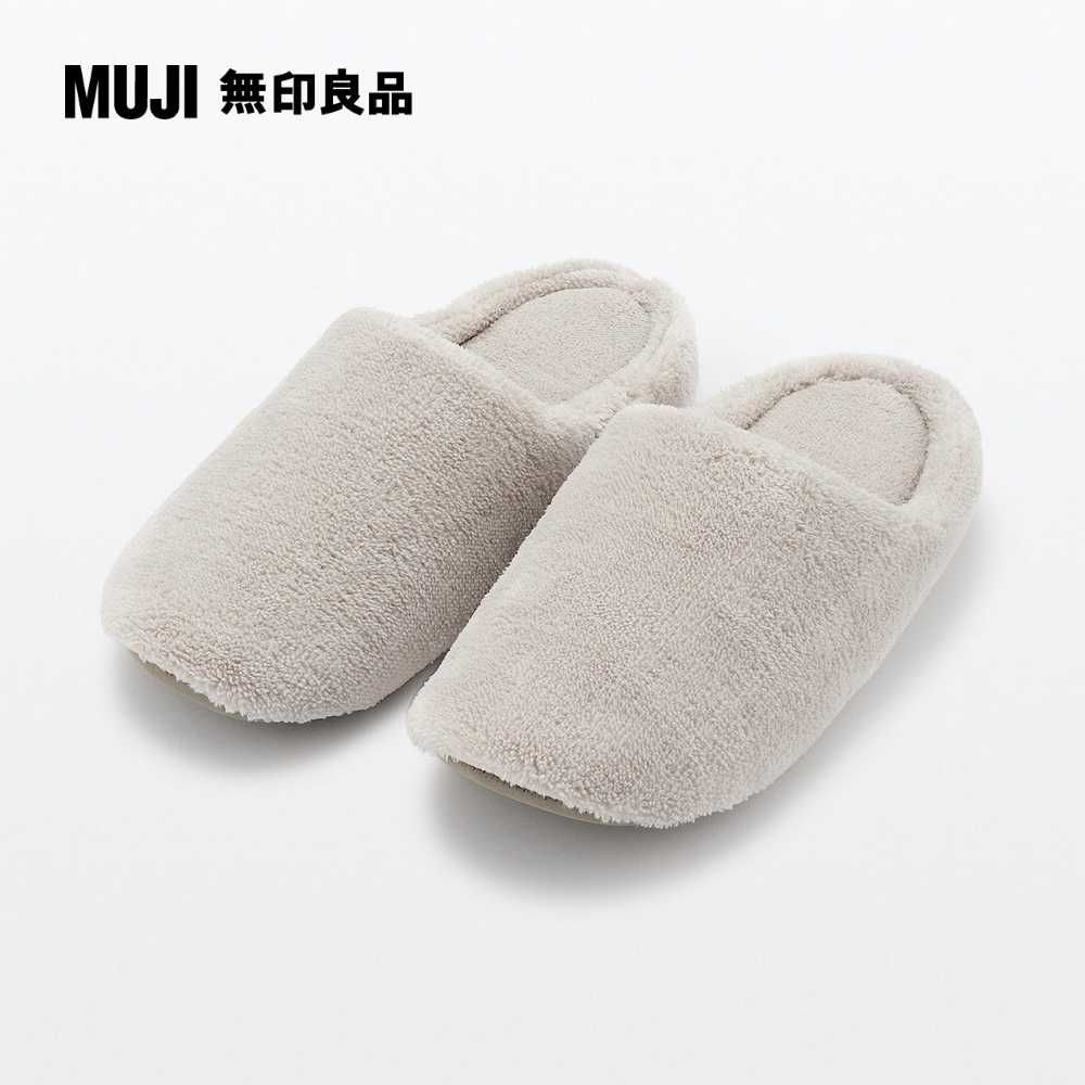 暖纖毛室內拖鞋/L米灰25-26.5cm【MUJI 無印良品】 - PChome 24h購物