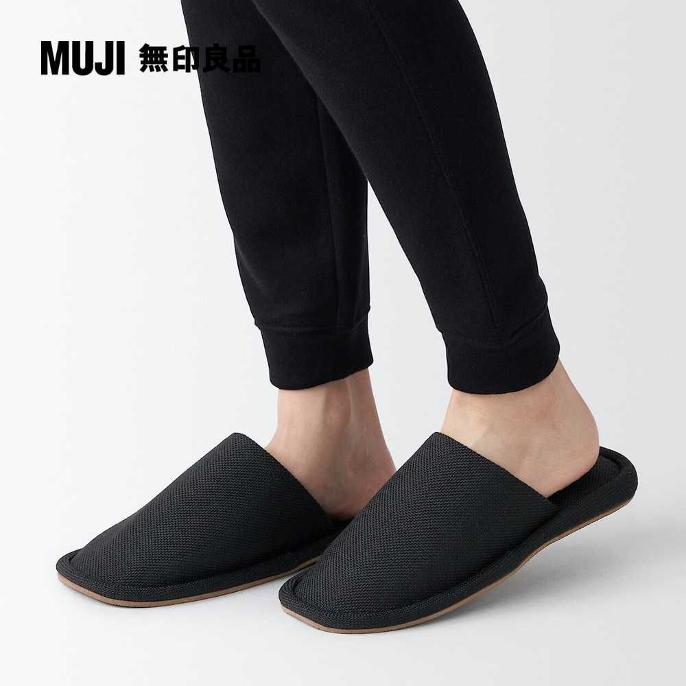 MUJI 無印良品 左右皆可使用拖鞋/L/黑色25-26.5cm用