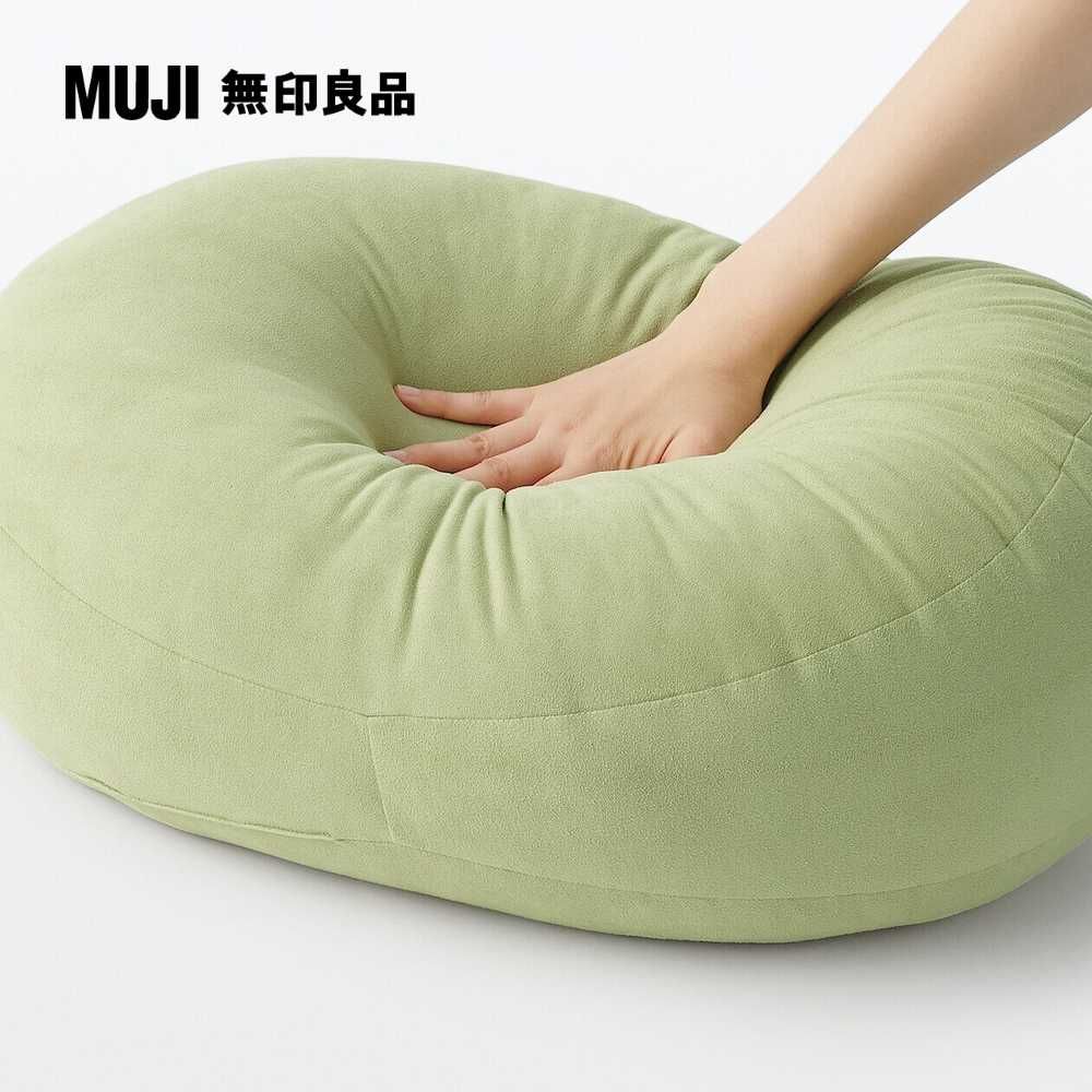 MUJI 無印良品 柔軟多用途靠枕/萊姆綠554020cm