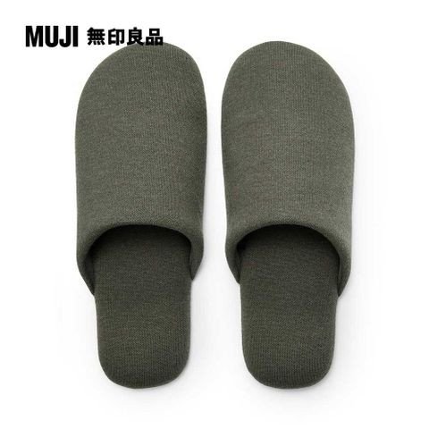 MUJI 無印良品 棉天竺拖鞋/XXL/卡其/28.5~30cm用