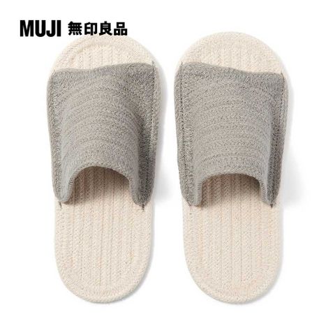 室內前開拖鞋/M/原色*灰色