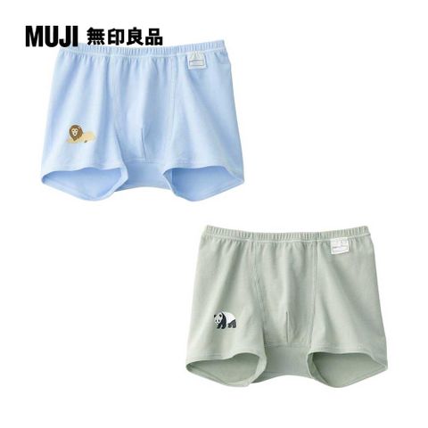 MUJI 無印良品 兒童動物紋樣拳擊內褲/2入