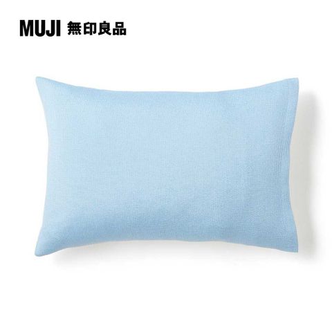 MUJI 無印良品 【限定】豐基人絹枕套/43/藍色