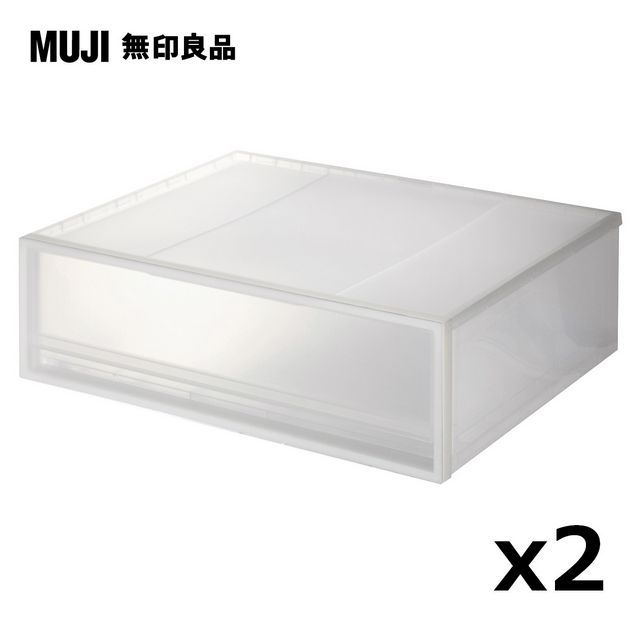 MUJI 無印良品 (四入組)PP衣裝盒/橫式/小/3A (四入組)