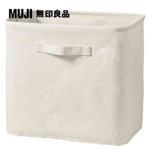 MUJI 無印良品 聚酯纖維麻收納箱/長方形/大