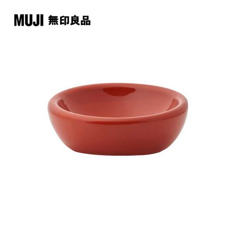 MUJI 無印良品 【網購限定】火石器寵物碗/中/橘直徑約148mm