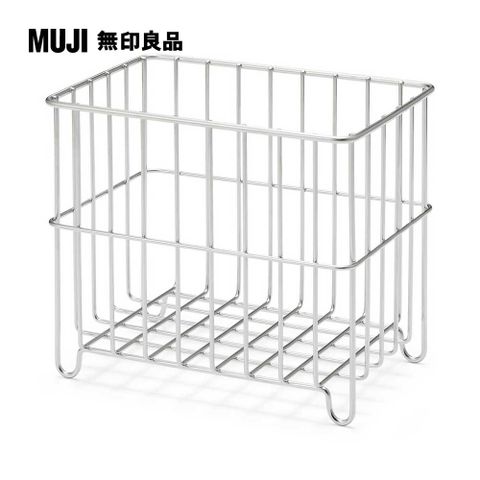 MUJI 無印良品 不鏽鋼收納籃/寬15cm/窄型