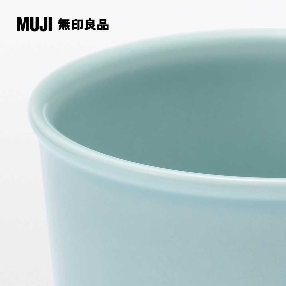 MUJI 無印良品 白磁漱口杯/藍色