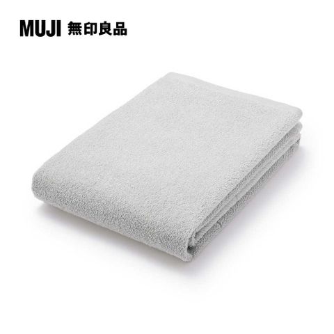MUJI 無印良品 柔軟薄型小浴巾/淺灰