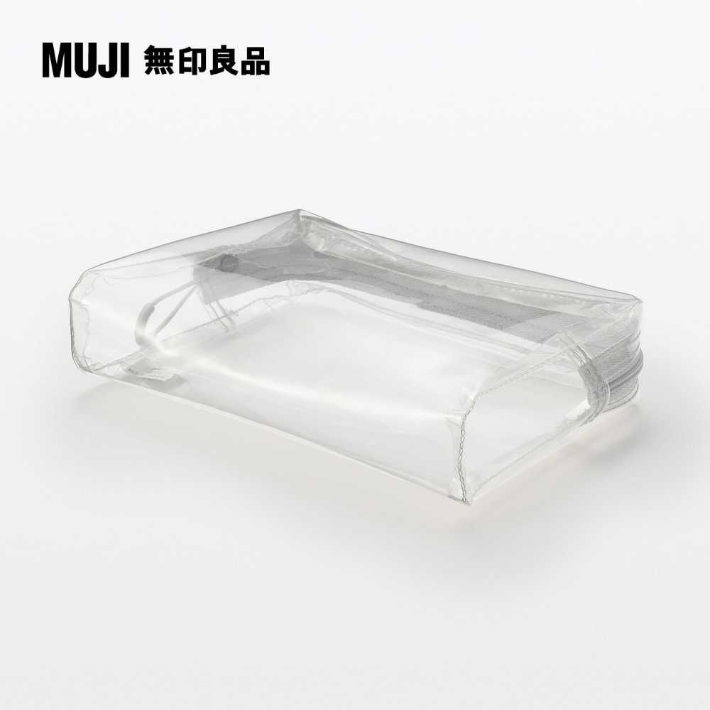 MUJI 無印良品 TPU透明收納袋附底.約12x18.5x4cm