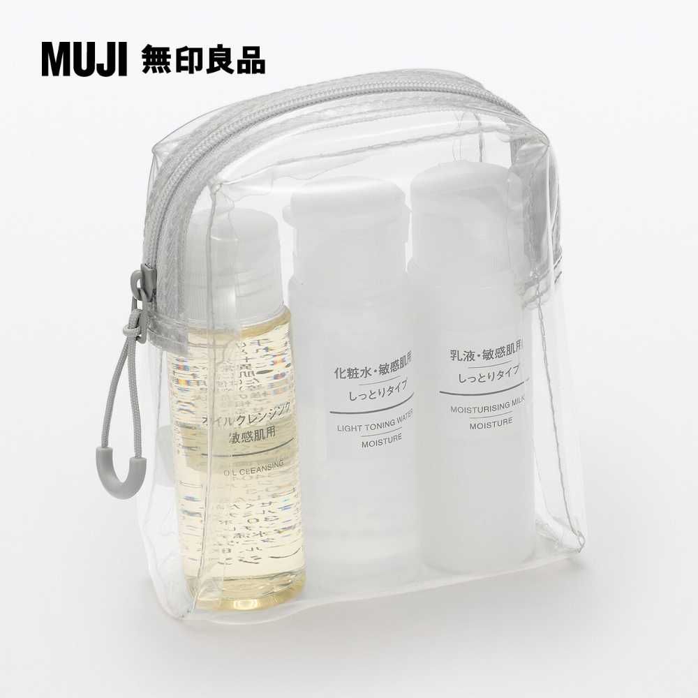 MUJI 無印良品 TPU透明收納袋附底.約12x10x4cm