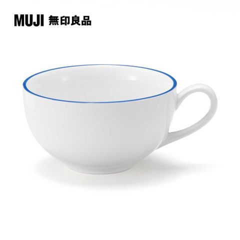 日常食器/茶杯/藍色鑲邊約250mL