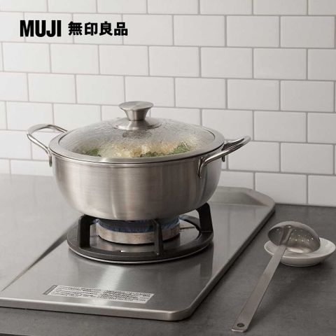 MUJI 無印良品 不鏽鋼兩手調理鍋(附鍋蓋)/28cm容量5L