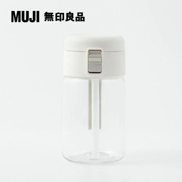 MUJI 無印良品 攜帶式透明水壺/附吸管/350ml