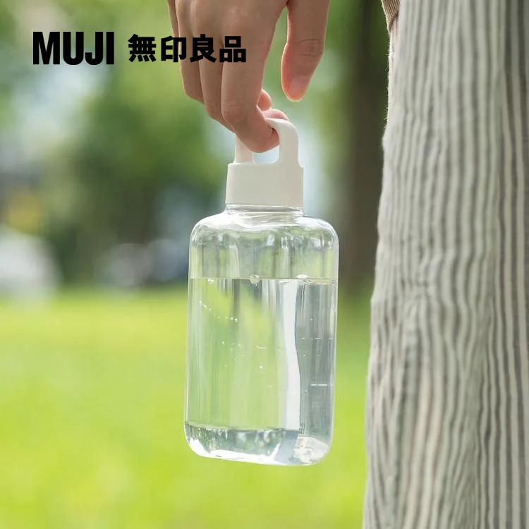 MUJI 無印良品 攜帶式透明水壺/附提把/310ml