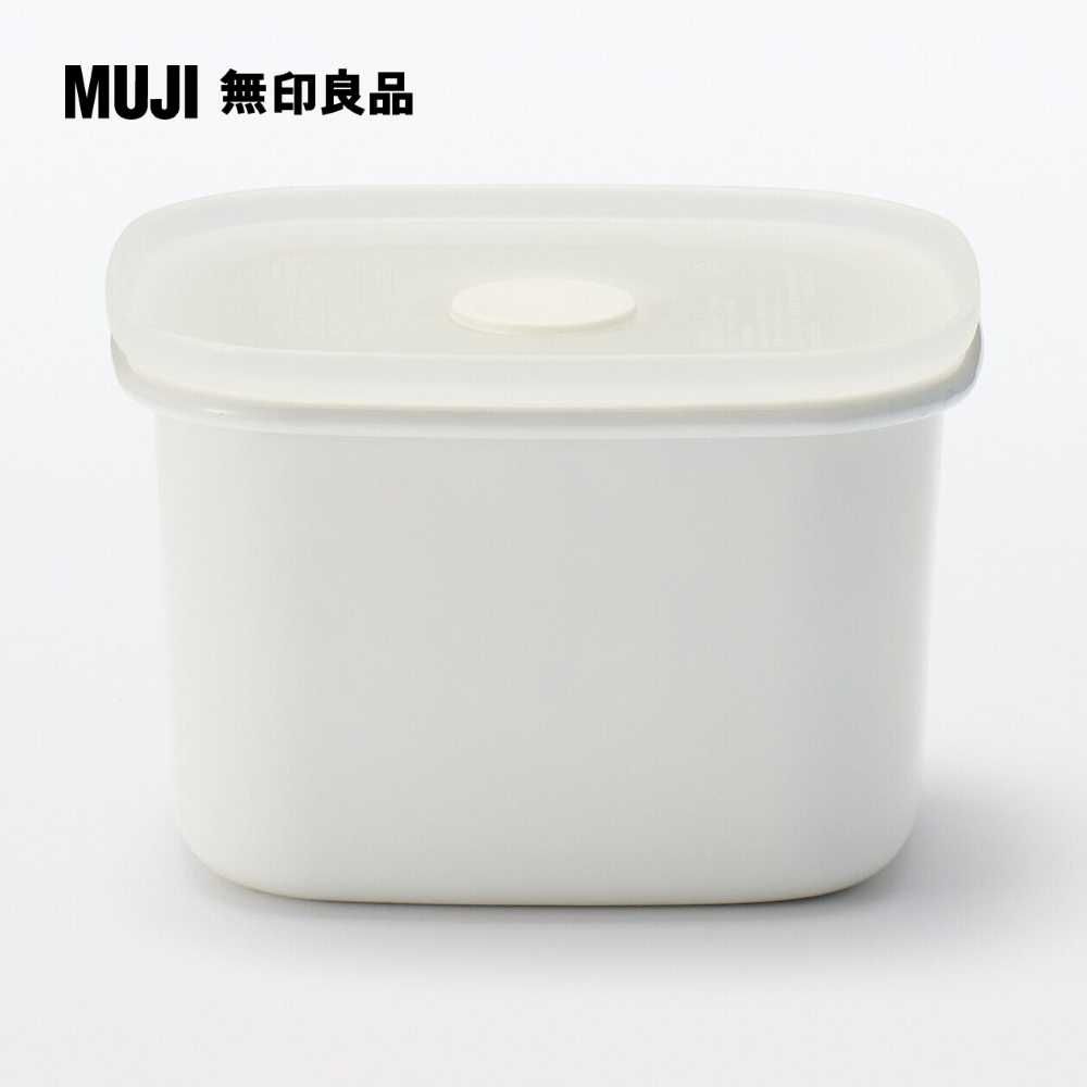 MUJI 無印良品 琺瑯保存容器/深型.小約寬9.5*深11.5*高7 cm