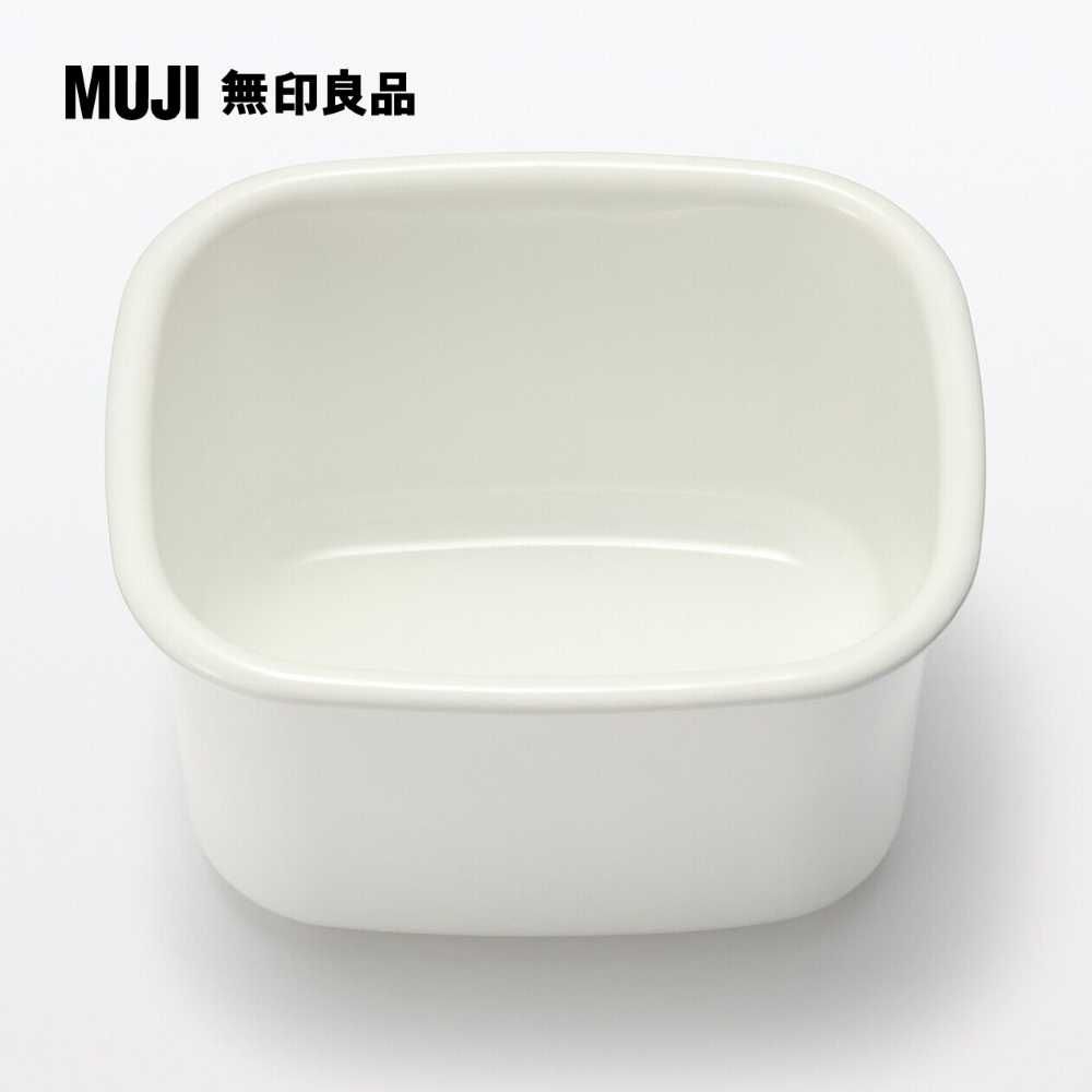 MUJI 無印良品 琺瑯保存容器/深型.小約寬9.5*深11.5*高7 cm