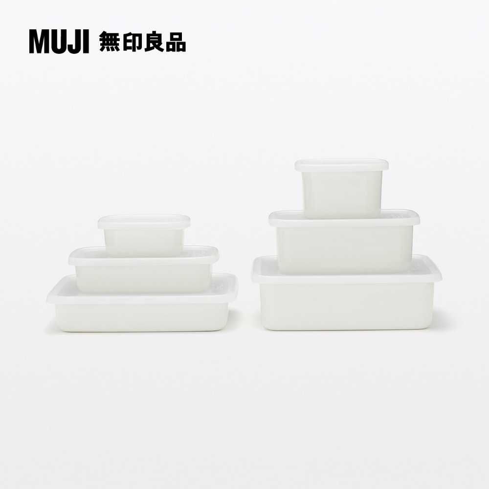 MUJI 無印良品 琺瑯保存容器/簡易式用蓋/大