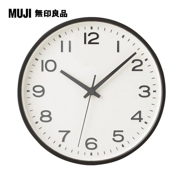 MUJI 無印良品 指針式壁鐘/大/黑