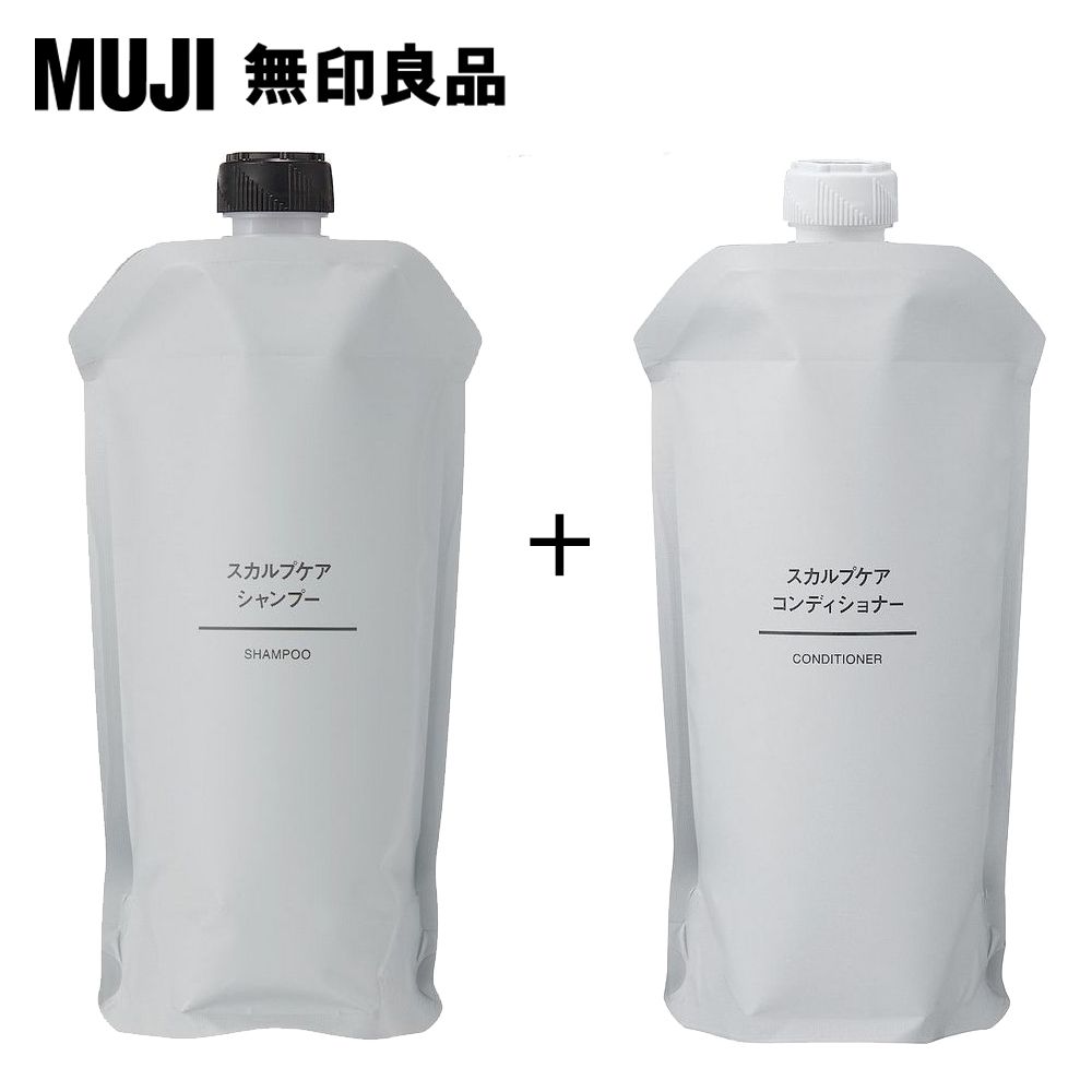 MUJI 無印良品 頭皮護理洗髮精340ml+頭皮護理潤絲精340g