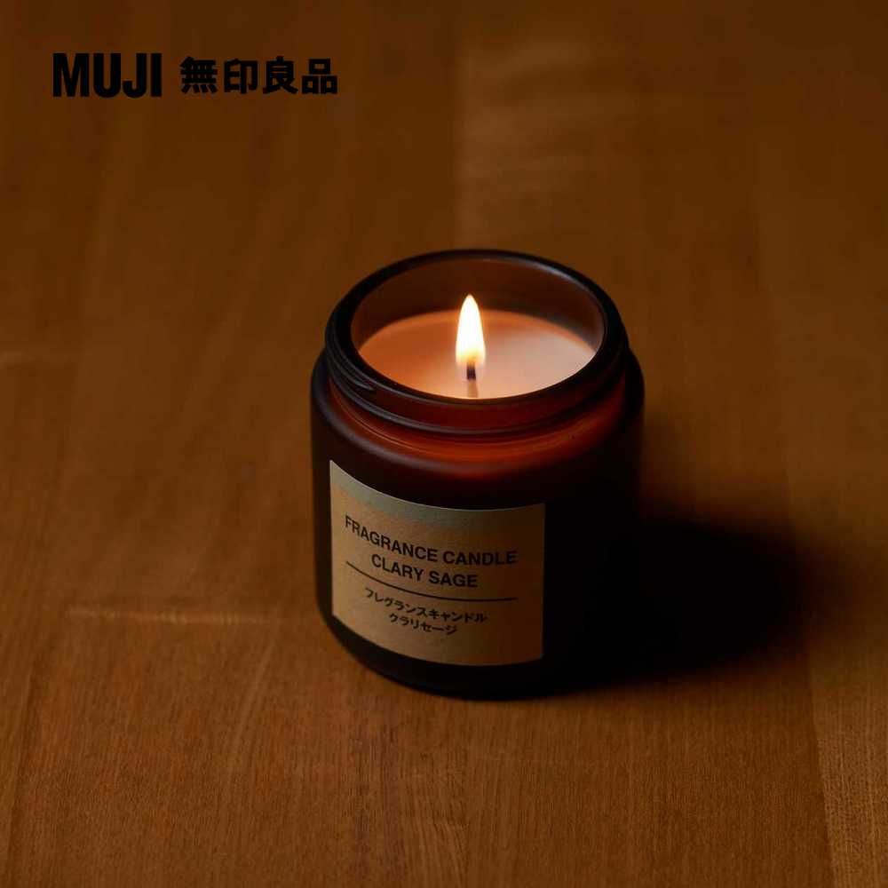 MUJI 無印良品 芬香蠟燭.鼠尾草香味/85g