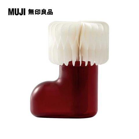 MUJI 無印良品 【期間限定】玻璃擴香紙組.聖誕襪