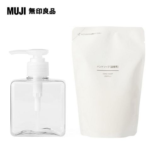 (瓶+補)【MUJI 無印良品】洗手乳補充包230ml+PET透明補充瓶250ml