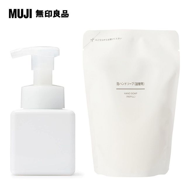  (瓶+補)【MUJI 無印良品】泡沫洗手乳補充包230ml+PET慕斯瓶白250ml
