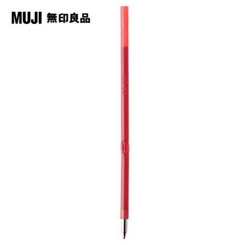 【MUJI 無印良品】透明管原子筆筆芯(2號)/紅0.7mm