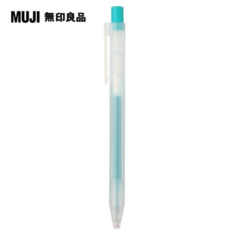 MUJI 無印良品 自由換芯按壓滑順膠墨筆/青蔥綠0.5mm