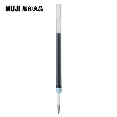 【MUJI 無印良品】自由換芯膠墨筆芯/藍黑0.38mm