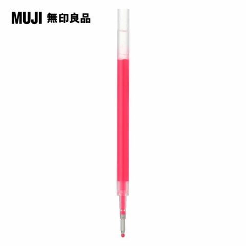 【MUJI 無印良品】自由換芯滑順膠墨筆芯/櫻花粉0.5mm