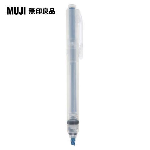 MUJI 無印良品 PP按壓螢光筆/藍