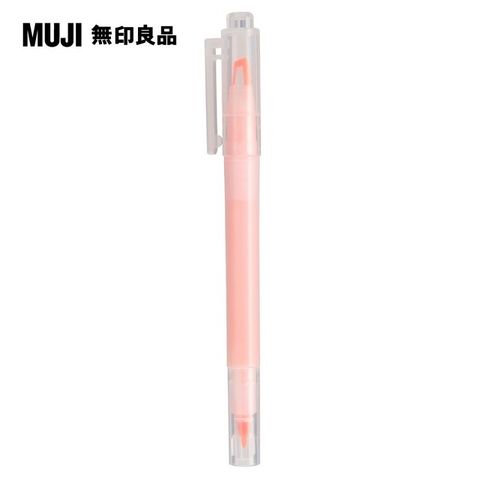 MUJI 無印良品 附窗螢光筆/橘(J)