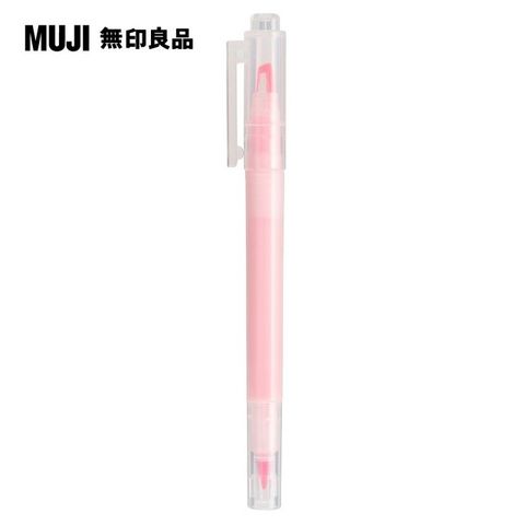 MUJI 無印良品 附窗螢光筆/粉紅(J)