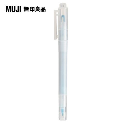 MUJI 無印良品 附窗螢光筆/藍(J)