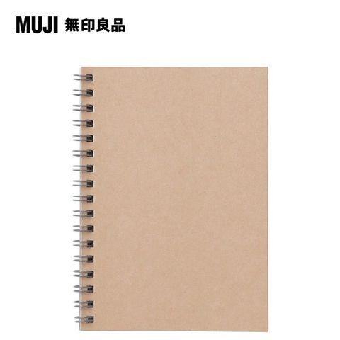 MUJI 無印良品 植林木不易透色雙環筆記本(橫線)/48頁.A6.米