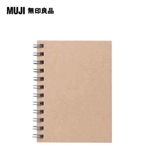 MUJI 無印良品 植林木不易透色雙環筆記本(橫線)/48頁.A7.米