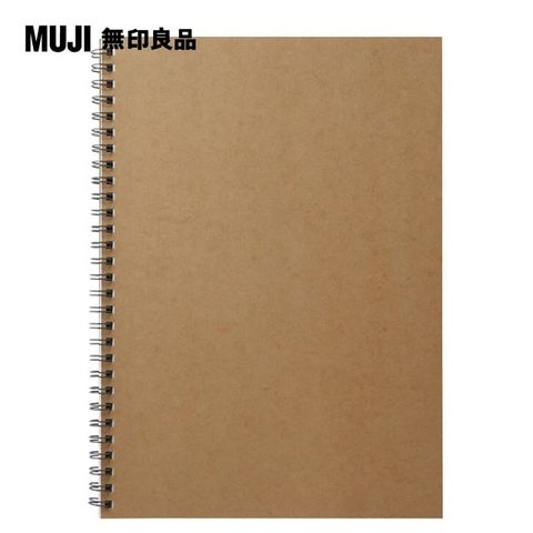【MUJI 無印良品】植林木不易透色雙環筆記本(橫線)/48頁.B5.米