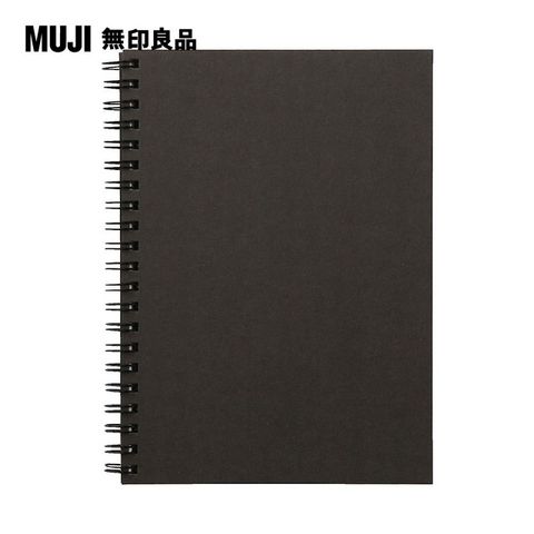 MUJI 無印良品 雙環筆記本(空白)/80張.B6.深灰