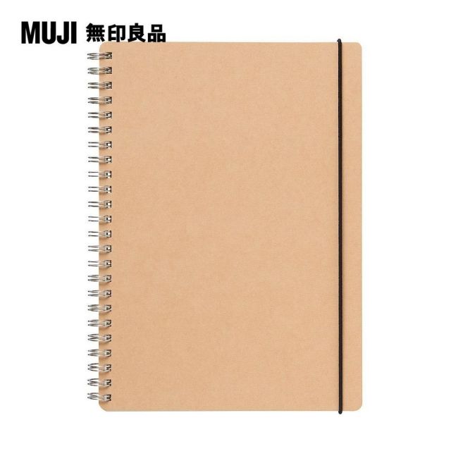 MUJI 無印良品 上質紙雙環筆記本(點狀方格)/附帶.70張.A5